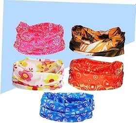 Resim VALICLUD 5 Adet bisiklet başörtüsü boyun koruyucu rüzgar geçirmez yüz maskesi bandana maskesi 