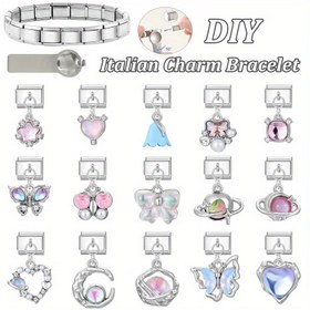 Resim 1 adet Kolye Tarzı Trendy Yıldız Ay Kalp Kelebek Çiçek Elemanı Moda Tasarım Bileklik Yüzük Ayak Bileziği Modül Aksesuarı, Çok Fonksiyonlu Ücretsiz Birleştirme El Zinciri Kolye Takı Modülü, Festival Hediye Verme Kullanımı İçin Uygun Tekli Montajsız, Yaratıcı Moda Aksesuarı, Tatil Hediyesi, Kelebek Motifi, Modern Takı, Hafif Aksesuar, Dayanıklı Malzeme, Ayrılabilir Takı, Modüler Takı, Hediye Alıcıları, Takı Severler, Boncuklama, Kendi El Yapımı Takı Yapımı, Moda Kendi Yapımı El Sanatları 