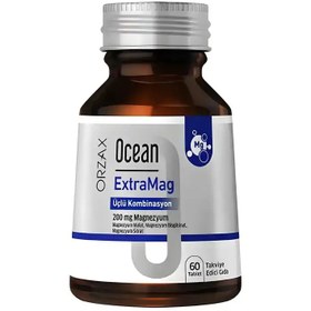 Resim Orzax Ocean ExtraMag Üçlü Magnezyum Kombinasyonu 60 Tablet 