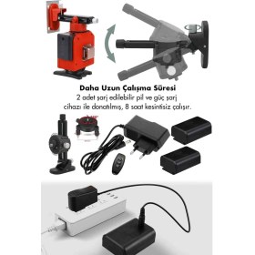 Resim İyisi Yok Profesyonel 360° 16 Köşe Otomatik Hizalama Tripod'lu Lazer Metre Hizalama 