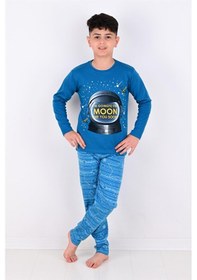 Resim Vitmo Erkek Çocuk Pijama Takimi Moon Uzun Kollu 1008 Pamuklu 