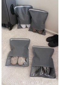 Resim Adarya Home Ayakkabı Saklama Çantası Pencereli Ayakkabı Torbası - Fermuarlı 