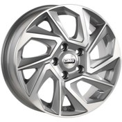 Resim CMS-979-05 6.5x15"-4x108 ET38 67.2 Diamond Racing Silver Jant (4 Adet) 