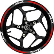 Resim Yamaha Beyaz Yazılı Kırmızı Pençe Şeritli 