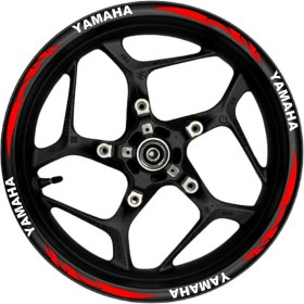 Resim Yamaha Beyaz Yazılı Kırmızı Pençe Şeritli 