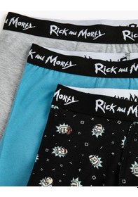 Resim Koton Rick And Morty 3'Lü Boxer Seti Lisanslı Desenli Siyah Desenli 5Wlm90005Mk Siyah 