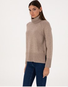 Resim Pierre Cardin Kadın Vizon Kazak /triko 50316667-vr052 Vizon 