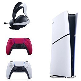 Resim Sony Playstation 5 Slim + 2. Kırmızı Dualsense + Pulse 3D Kablosuz Kulaklık (İthalatçı Garantili) 