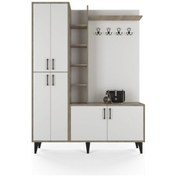 Resim Berlin Portmanto - Sonoma Meşe - Beyaz 