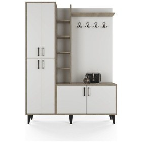 Resim Berlin Portmanto - Sonoma Meşe - Beyaz 