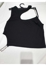 Resim Defnem Crop Body Siyah Siyah 