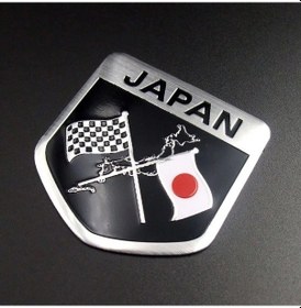 Resim Lasonstiges Japonya Bayrak Kalkanı Araba Sembolü Rozeti Etiket Japonya Bayrak Rozeti Tampon Stil Dekoratif Etiket Rozeti Evrensel Araba Aksesuarları 