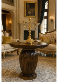 Resim Verona Ahşap Orta Sehpa Ceviz Renk Mantar Sehpa Ceviz 