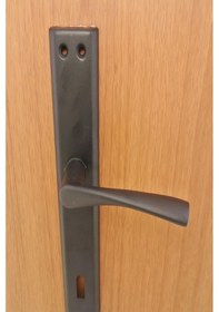 Resim Burgaz Mat Siyah Aynalı Kapı Kolu 