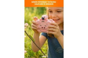 Resim Letsii Pembe Renk Kameralı Fotoğraf Yazıcısı 1080P Eğlenceli Çocuk Cihazı 