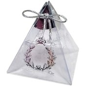 Resim Piramit Asetat Kutu Üçgen Lokumluk Saray Desenli 6X6X6 (25 Adet) (537462052) 