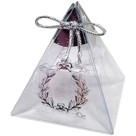 Resim Piramit Asetat Kutu Üçgen Lokumluk Saray Desenli 6X6X6 (25 Adet) (537462052) 