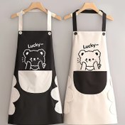 Resim Kadınlar ve Erkekler için Ayarlanabilir Askılı, El Temizlemesi Kolay PVC, El Temizlemesi, Mutfak Önlüğü - Pişirme, Yemek Yeme ve Ev İşleri için Mükemmel, Sevimli Önlük 