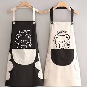 Resim Kadınlar ve Erkekler için Ayarlanabilir Askılı, El Temizlemesi Kolay PVC, El Temizlemesi, Mutfak Önlüğü - Pişirme, Yemek Yeme ve Ev İşleri için Mükemmel, Sevimli Önlük 