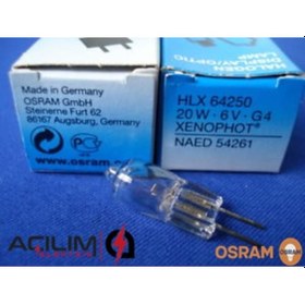 Resim Osram Hlx 64250 6V 20W G4 Halojen Optik Projeksiyon Ampul 