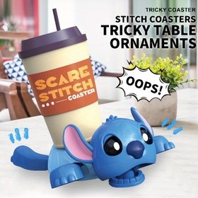 Resim 1 adet Stitch Yaratıcı Bardak Pad Çay Kahve Kupa İçecek Tutucu Masaüstü Aksesuarları Dekoratif Süs Ev Dekoru Yaratıcı, komik masaüstü dekorasyonlar, Ev ve Ofis Dekoru için Renkli Plastik Altlık - Arkadaşlar için İdeal Doğum Günü Hediyesi, Stitch Oda Dekoru 