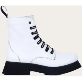 Resim Bueno Shoes Deri Beyaz Kadın Düz Bot 
