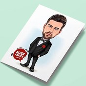 Resim Damat Karikatürlü Tebrik Kartı 