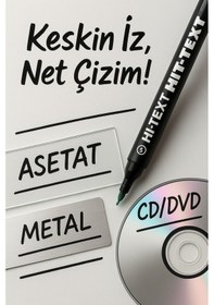 Resim Permanent Asetat Kalemi 4 Renk S Uç Cam, Cd, Metal, Plastik Yazı Kalemi Çok Renkli 