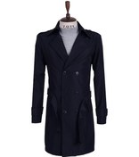 Resim Zyf Lacivert Kruvaze Erkek Trençkot 