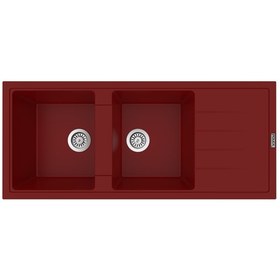 Resim Polex Cristal Lux Granit Eviye P x 116 Bordo 