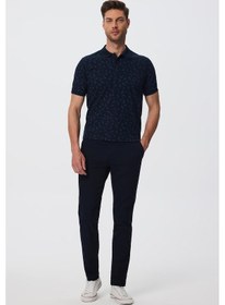 Resim Robert 1 Erkek Dokuma Pantolon Koyu Lacivert-16782 Koyu Lacivert 