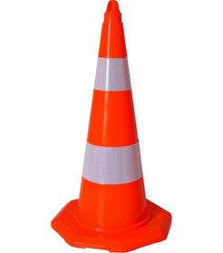 Resim İleri Trafik Pvc Trafik Konisi 70 CM Çift Reflektifli Trafik Dubası 
