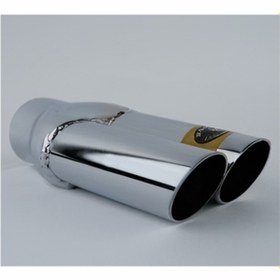 Resim 80 Lık Çiftli Krom Her Araca Uyumlu 40lık X2 8 Cm Egzoz Ucu Eksoz Ucu Ekzoz Kafası Çift 80mm 