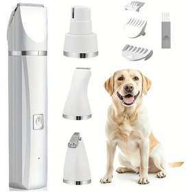 Resim Willowhaven Beyaz 4'ü 1 Arada Şarjlı Profesyonel Evcil Hayvan Tıraş Makinesi Kedi Köpek 