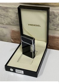 Resim Vindiesel Marka Siyah Gri Renk Gazlı Model Kişiye Özel Çakmak 