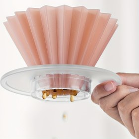 Resim 1 adet Origami Katlanabilir Reçine Kahve Filtresi Bardağı - Elde Yıkanabilir, Tekrar Kullanılabilir Plastik Dripçör, Pour Over, French Press ve Espresso için - Ev, Kafeler ve Restoranlar için İdeal, Kahve Bar Aksesuarları 