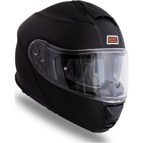 Resim Logic Mat Siyah Çene Açılır Kask Güneş Vizörlü C2 Mat Siyah 