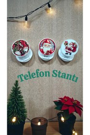 Resim LADİJİTAL BASKI ÇÖZÜMLERİ Yılbaşı Baskılı Yapışkanlı Telefon Stantı 