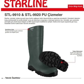 Resim Starline STL-9910 O4 Src Pu Antistatik Haki Çizme 