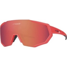 Resim X-Tiger Polarize Cam Bisiklet Gözlüğü Kırmızı - Mat Siyah 