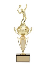 Resim Odak Kupa - Figürlü Kupalar - Tenis Erkek Figürlü Kupalar Fg-068 C - 42 Cm Altın - Beyaz 