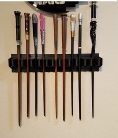 Resim Tenfowee Plastik Büyü Çubuğu Gösterge Tablosu - 10 Adet Tutabilir - Dayanıklı Malzeme - Monte Kaynakları Dahil Siyah 