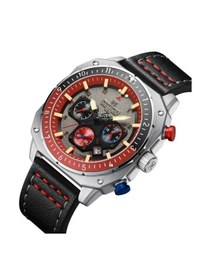 Resim Naviforce Deri Kordon Kırmızı Fonksiyonlu Analog Erkek Kol Saati 