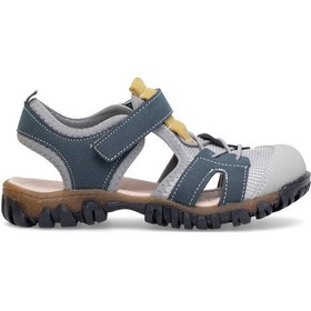 Resim Elit Şa-f-041-25y Filet Erkek Çocuk Düz Sandalet Lacivert - Gri Lacivert - Gri 