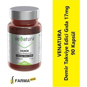 Resim Venatura Demir Takviye Edici Gıda 17Mg 90 Kapsül 
