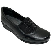 Resim Fast Brand Taşlı Ortopedik Hakiki Deri Kadın Ayakkabı Ckr00876 - 36 Siyah 