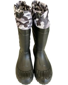 Resim SERABİEN Soğuk-Sıcak İzolasyonlu Şok Emici Kaymaz Tabanlı Eva Kauçuk Çizme Siyah 