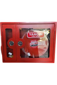 Resim SEYHAN HİDROFOR Yangın Dolabı Camlı 30 mt 1” Yarı Sert Kauçuk Hortumlu 