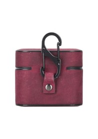 Resim Casquet Apple Uyumlu AirPods 3.nesil Deri Kılıf Fuşya Fuşya 