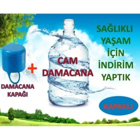 Resim 15 Litre Kapaklı Cam Damacana Su Sebili, Şık ve Kullanışlı Tasarım 
